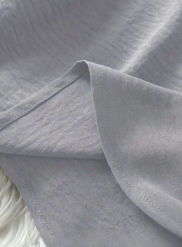 grey- hooded maxi dress with pockets - Image 2