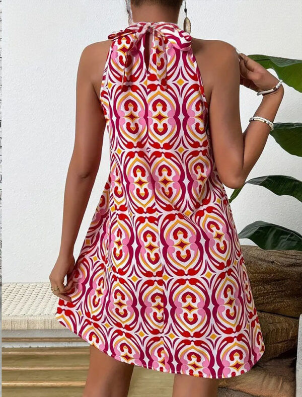 City Doll, mini cute, halter neck ribbon tie dress - Image 2